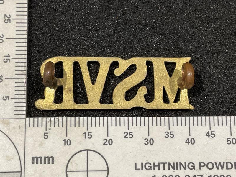 Malay States Volunteer Rifles (MSVR) brass title