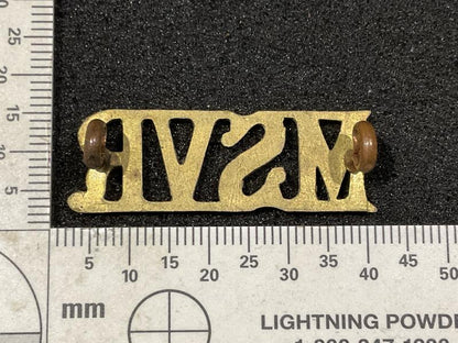 Malay States Volunteer Rifles (MSVR) brass title