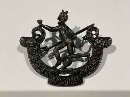 Gradia Militaria -  WW1 CEF 90th (Winnipeg Rifles) Black Devils cap badge
