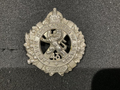 Gradia Militaria -  WW1 CEF 43rd Inf Bt, Cameron Highlanders Glengarry badge