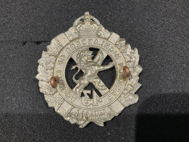 WW1 CEF 43rd Inf Batt, Cameron Highlanders Glengarry badge