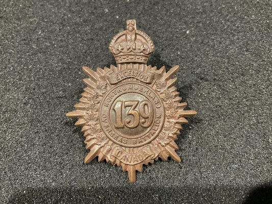 Gradia Militaria -  WW1 CEF 139th Infantry Battalion ORs cap badge