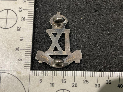 9th JAT Regt Officers solid silver 1925 dated cap badge