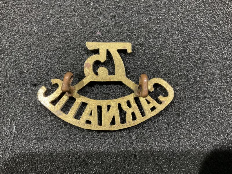 75th CARNATIC INFANTRY brass shoulder title by Gaunt