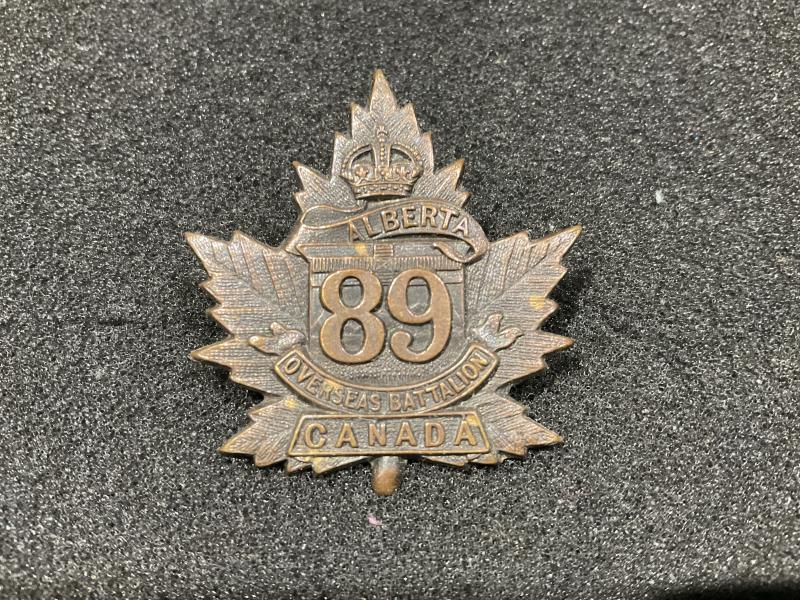 Gradia Militaria -  WW1 C.E.F 89th Inf Batt  Alberta Battalion cap badge