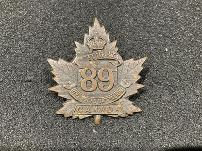 Gradia Militaria -  WW1 C.E.F 89th Inf Batt  Alberta Battalion cap badge