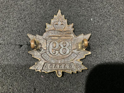 WW1 C.E.F 89th Inf Batt  Alberta Battalion cap badge