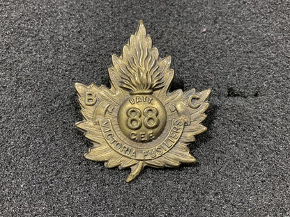 Gradia Militaria -  WW1 CEF 86th Inf Batt Victoria Fusiliers cap badge