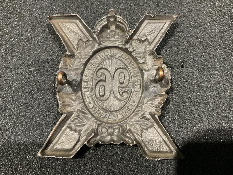 WW1 CEF 96th Inf Batt Canadian Highlanders¬¨√Ñ¬¨√π cap badge