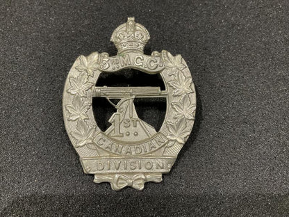 Gradia Militaria -  WW1 CEF 3rd Machine Gun Company, 1st Div cap badge