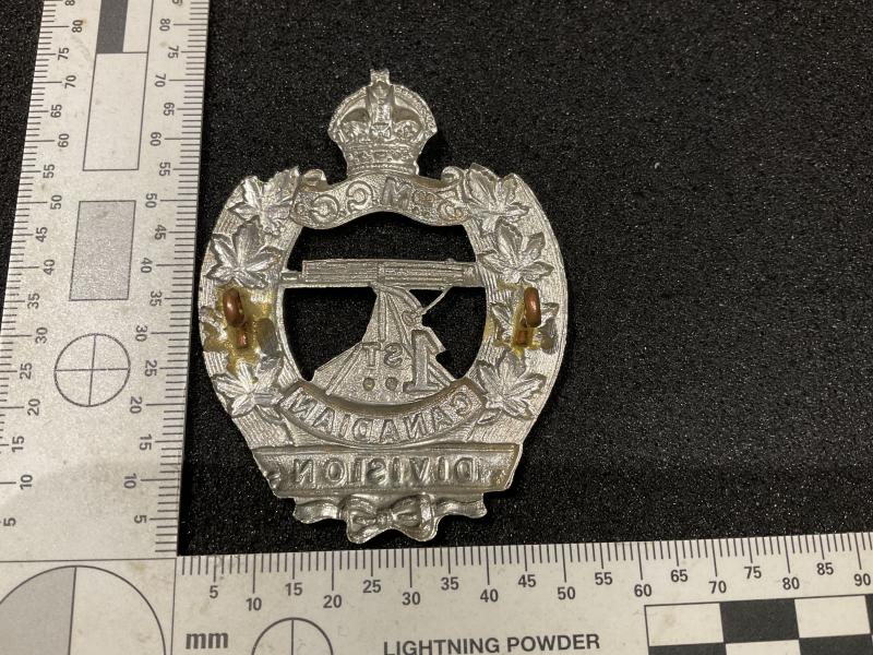 WW1 CEF 3rd Machine Gun Company, 1st Div cap badge
