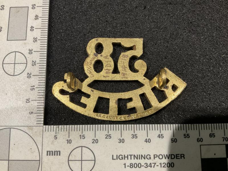 WW1 Indian Army 58th Rifles (Vaughans Rifles) shoulder title
