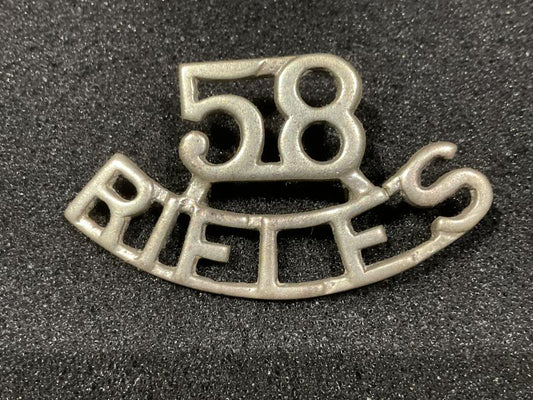 Gradia Militaria -  WW1 Indian 58th Rifles (Vaughans Rifles) shoulder title