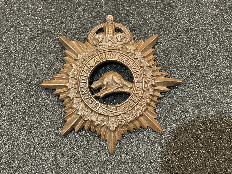 Gradia Militaria -  WW1 Canadian Army Service Corps O.S.D cap badge