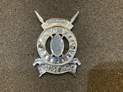 Kenya Police chromed metal cap badge