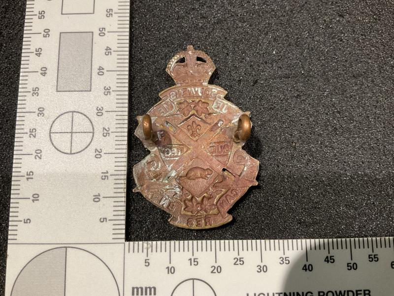 WW1 CEF 10th Quebec Reserve Battalion cap badge