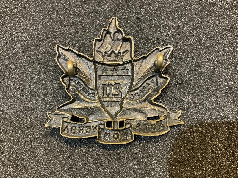 WW1 CEF Officers 211th Alberta Americans cap badge