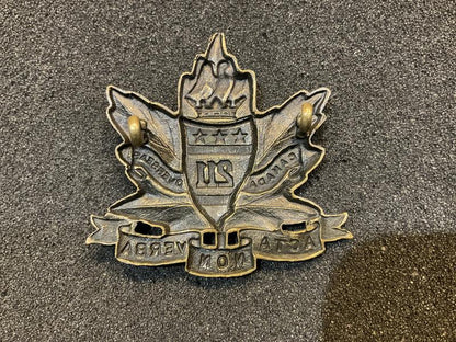 WW1 CEF Officers 211th Alberta Americans cap badge