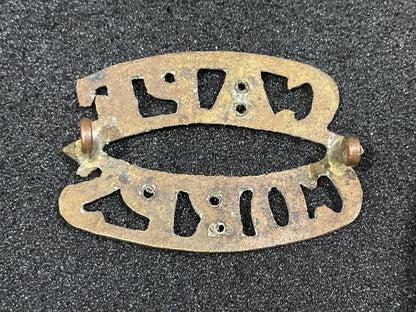WW1 South African Cap Corps brass shoulder title