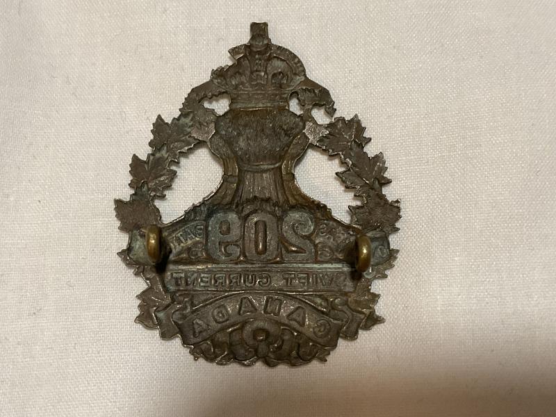 WW1 CEF 209th Infantry Battalion cap badge
