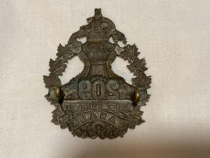 WW1 CEF 209th Infantry Battalion cap badge