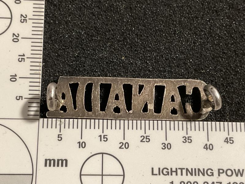 WW1/2 silver CANADA officers nationality title