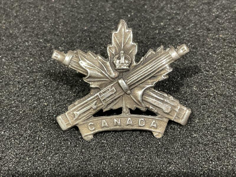 Gradia Militaria -  WW1 Officers Canadian Machine Gun Corps silver collar