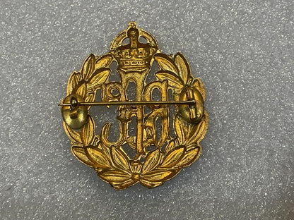 WW1 R.F.C Cap badge, turned into a gilded brass sweetheart