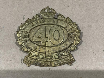 Gradia Militaria -  Australian 40th Battalion, The Derwent Regiment hat badge