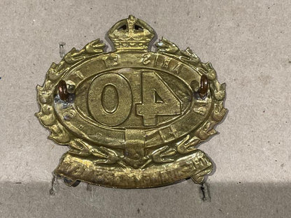 Australian 40th Battalion, The Derwent Regiment hat badge