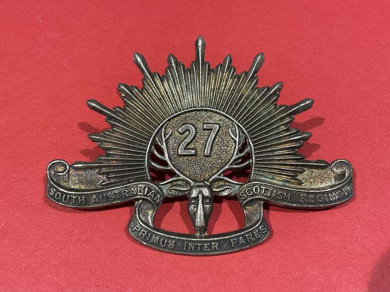Gradia Militaria -  27th Inf Batt (South Australian Scottish Regt) hat badge