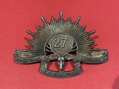 Gradia Militaria -  27th Inf Batt (South Australian Scottish Regt) hat badge