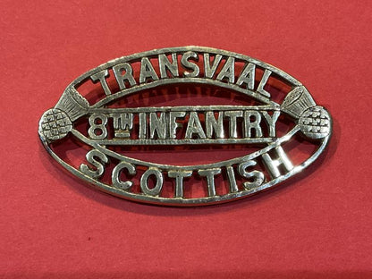 Gradia Militaria -  WW1 8th Infantry Transvaal Scottish shoulder title