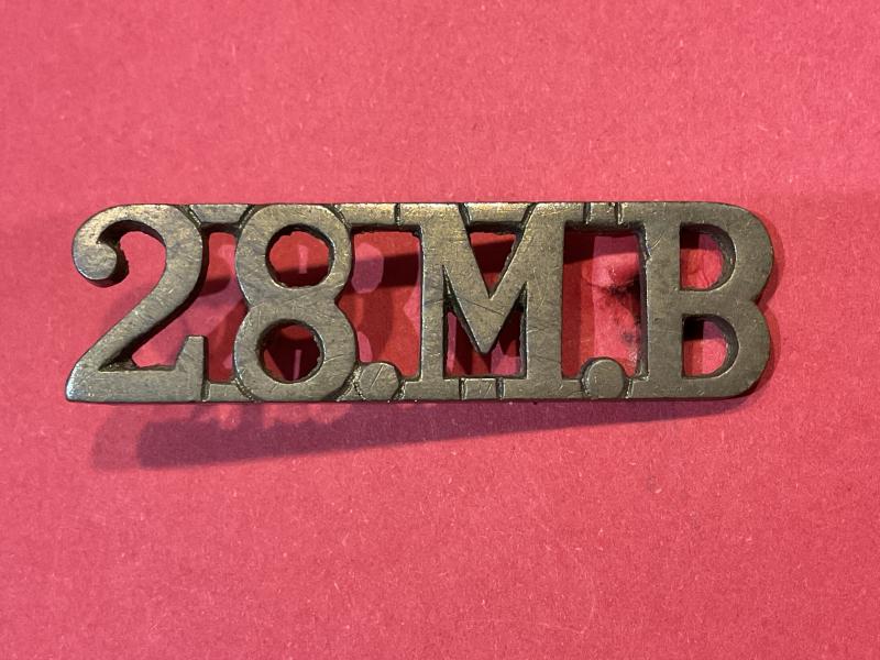 Gradia Militaria -  28M.B Indian Army 28th Mountain Battery shoulder title