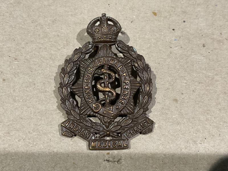 Gradia Militaria -  WW1/2 Indian Medical Service (IMS) O.S.D cap badge