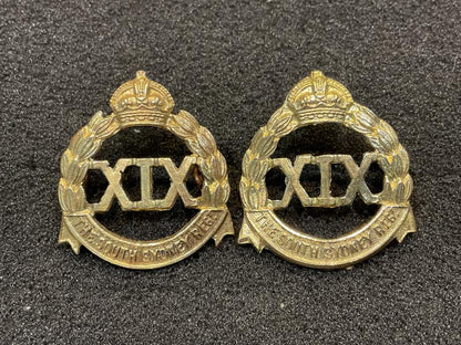 Gradia Militaria -  WW2 19th Infantry Battalion, The South Sydney Regt collars