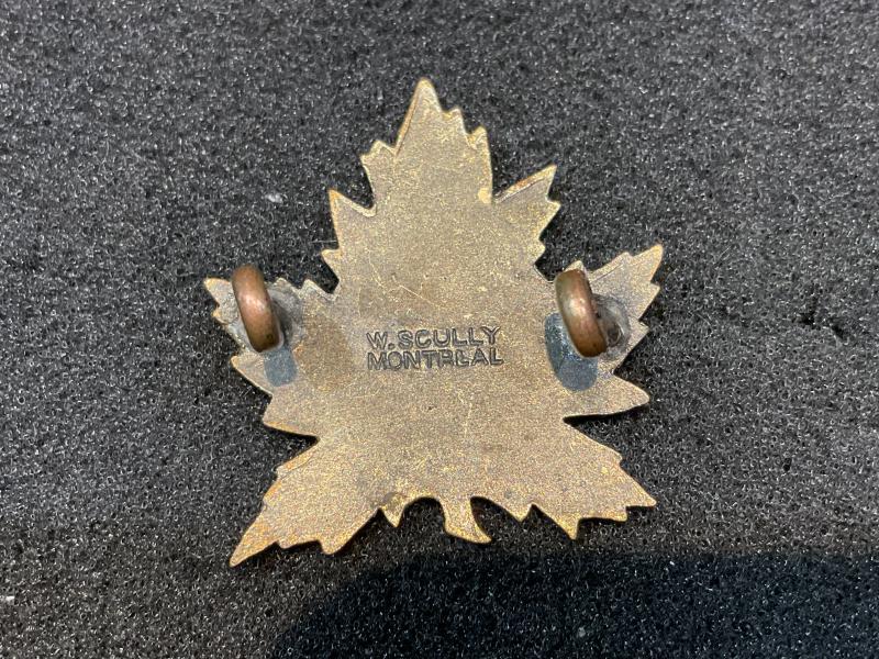 WW1 CEF Overseas Railway Construction Corps collar badge