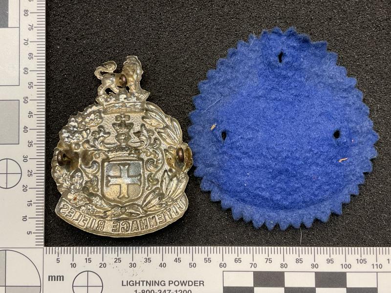 S.A UITENHAGE RIFLES slouch hat badge 1897-1902