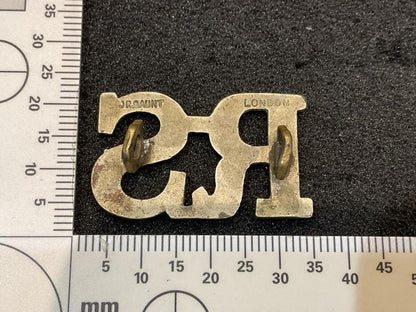 WW1/2 R.S (Royal Scots) white metal shoulder title