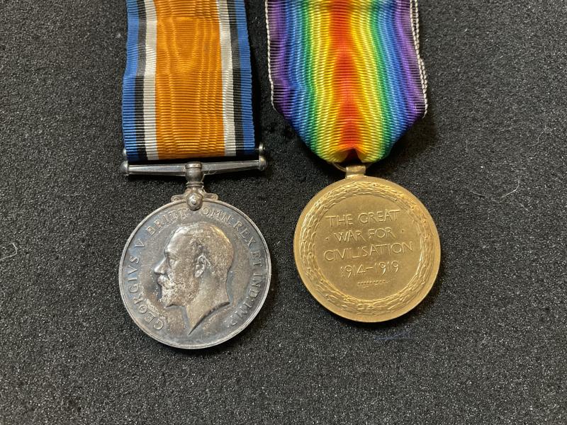 WW1 Pair; 222830 W.PICKERALL R.A (Signaller)