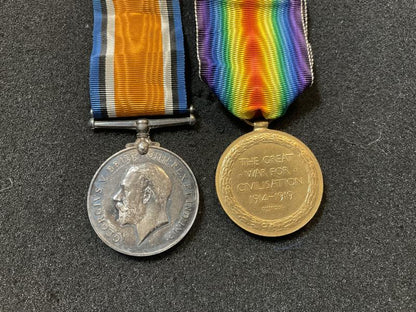 WW1 Pair; 222830 W.PICKERALL R.A (Signaller)