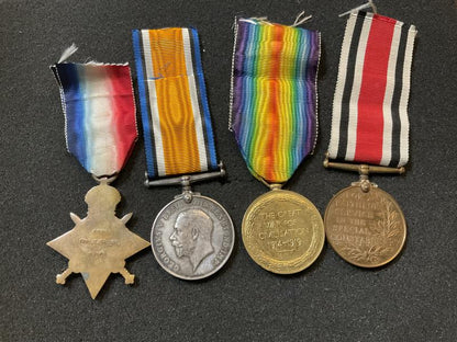 WW1 trio & Specials medal;48751 G.P.GOLLIN R.G.A