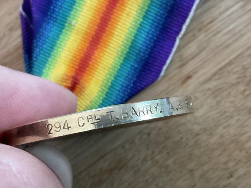 Gallipoli Casualty, 294 PTE BARRY A & S.H (Helles Memorial)