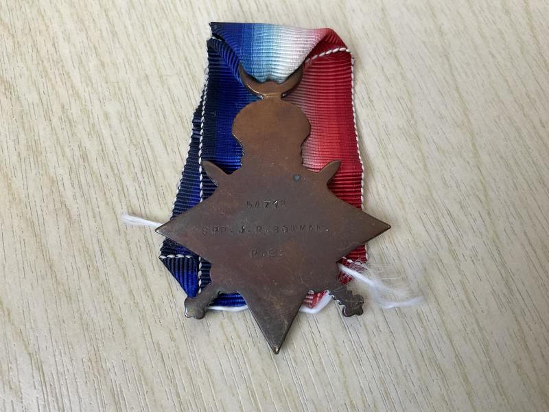 14-15 Star, SPR Bowman, (Railway Comp) W.I.A awarded M.S.M