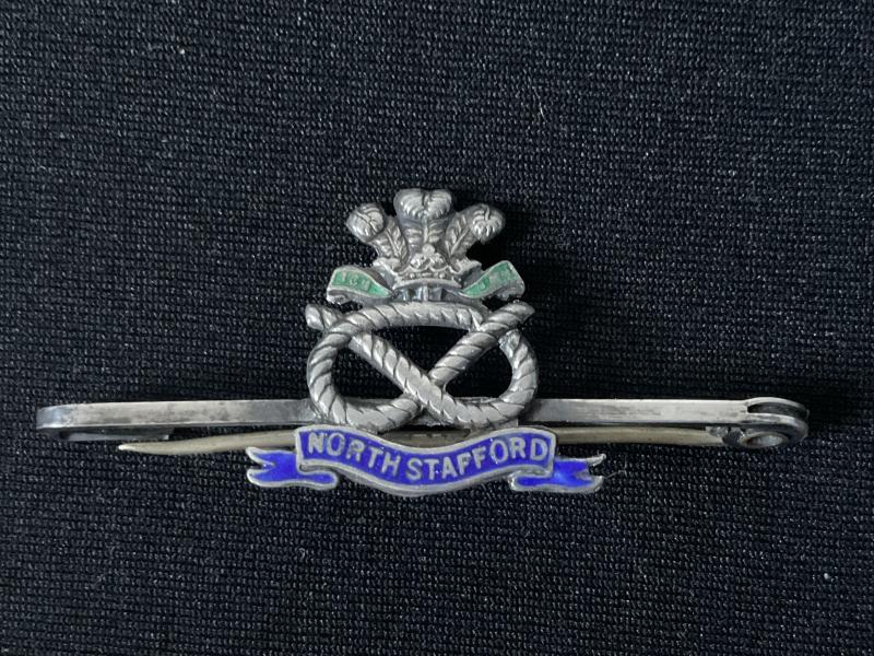 Gradia Militaria -  North Stafford Regiment silver & enamel sweetheart