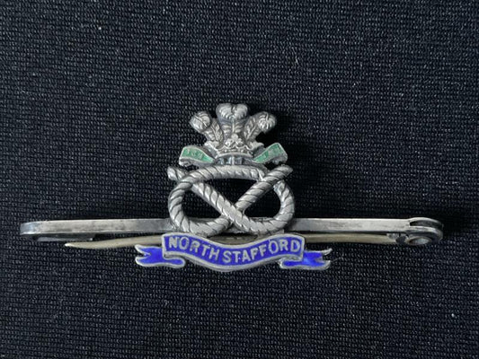 Gradia Militaria -  North Stafford Regiment silver & enamel sweetheart