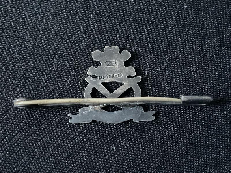 North Stafford Regiment silver & enamel sweetheart