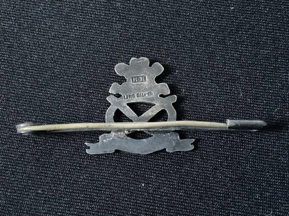 North Stafford Regiment silver & enamel sweetheart