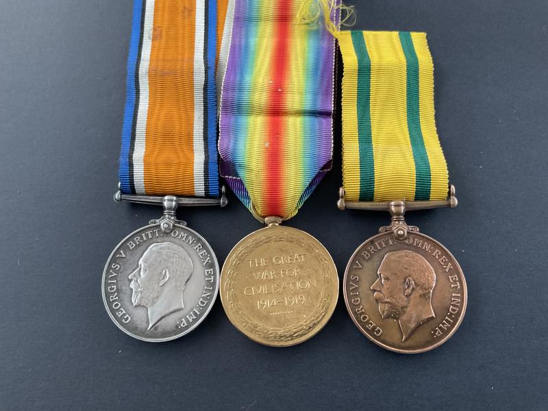 WW1 Territorial Force & pair to C.CAWOOD,RHA /MGC