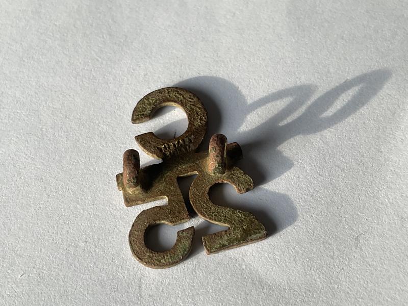 WW1 CEF 25th Inf Batt (Nova Scotia Rifles) excavated shoulder numeral